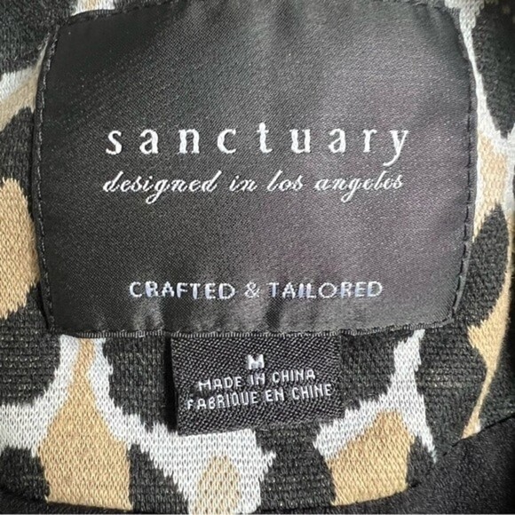 Sanctuary Leopard Print City Topper Long Lined  Zip Up Jacket Cardigan Size M - Picture 11 of 15